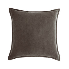 Dark Grey Velvet Throw Pillow Cover With Insert 20x20