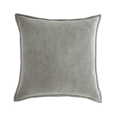 Dark Grey Velvet Throw Pillow Cover With Insert 20x20