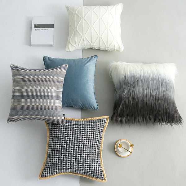 Home Furnishing Decorative Cushion Pillow Sofa Fabric Combination Set