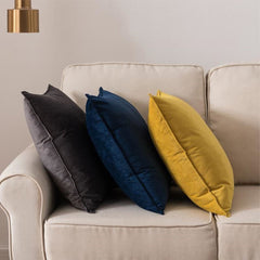 Dark Grey Velvet Throw Pillow Cover With Insert 20x20