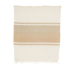 Handwoven Alpaca Throw Blanket Ecuador Tobacco Wheat Kallpa Collection