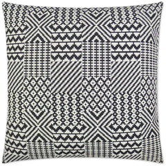 Black Quilt Throw Pillow With Insert Soft Decorative Cushion