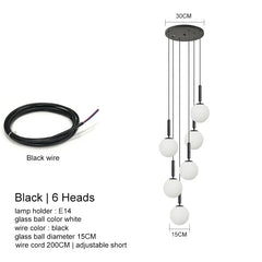 LED Chandelier Glass Dining Room