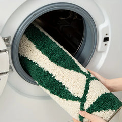 Green Leaf Carpet Soft Absorbent Bathroom Door Mat
