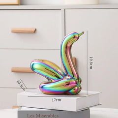 Nordic Ceramic Swan Sculpture Decorative Figurine Home Room Accessory