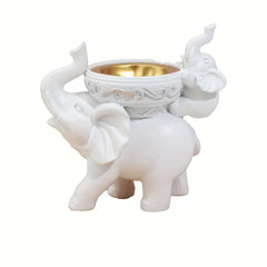 Elephant Figurine Candy Tray Key Bowl Storage Desk Decor