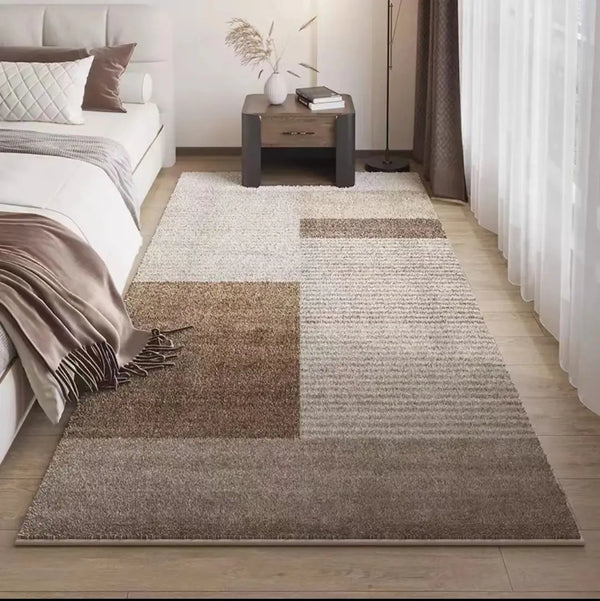 Japanese Style Cashmere Carpet Soft Washable Living Room Bedroom Mat