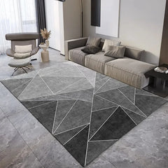 Simple Geometric Crystal Pile Carpet Non Slip Living Room Rug