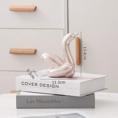 Nordic Ceramic Swan Sculpture Decorative Figurine Home Room Accessory