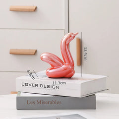 Nordic Ceramic Swan Sculpture Decorative Figurine Home Room Accessory