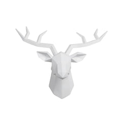 Deer Head Sculpture Wall Hanging Elk Antlers Decorative Statue