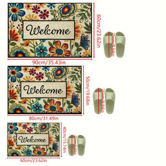 Bright Flower Carpet Garden Doormat Welcome Home Rug