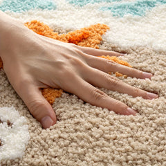 Summer Wave Beach Bathroom Absorbent Waterproof Carpet Mat