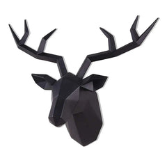 Deer Head Sculpture Wall Hanging Elk Antlers Decorative Statue