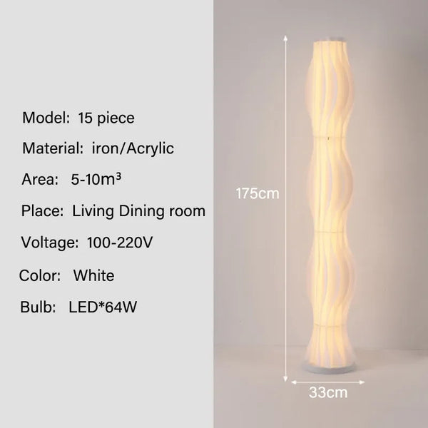 Modern Nordic Grass Skirt LED Floor Lamp Bedroom Living
