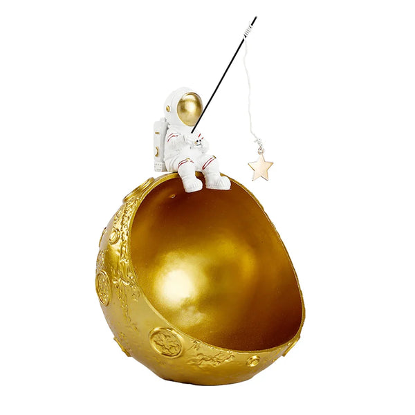 Resin Spaceman Planet Desk Ornament Space Theme Home Decor
