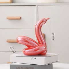 Nordic Ceramic Swan Sculpture Decorative Figurine Home Room Accessory
