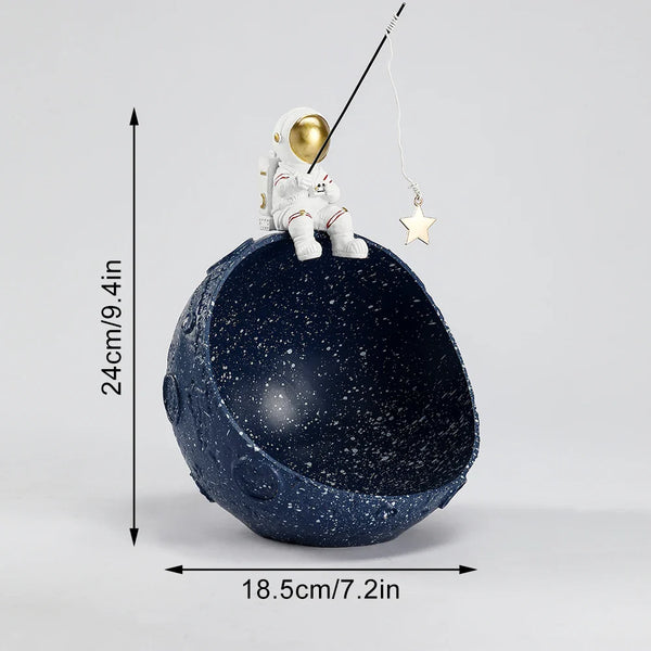 Resin Spaceman Planet Desk Ornament Space Theme Home Decor