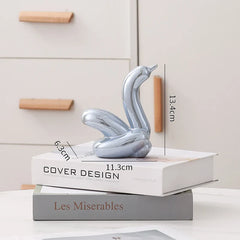 Nordic Ceramic Swan Sculpture Decorative Figurine Home Room Accessory