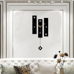 Nordic Clock With Pendulum Large z Wall Clock