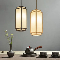 Modern Chinese Pendant Lights Fabric Chandelier Living Room Dining