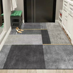 Simple Geometric Crystal Pile Carpet Non Slip Living Room Rug