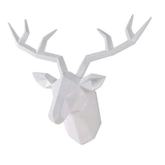 Deer Head Sculpture Wall Hanging Elk Antlers Decorative Statue