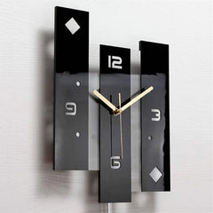 Nordic Clock With Pendulum Large z Wall Clock