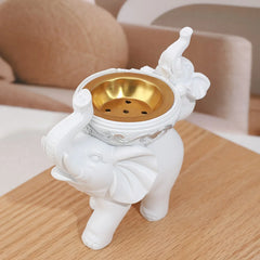 Elephant Figurine Candy Tray Key Bowl Storage Desk Decor