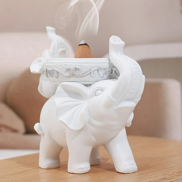 Elephant Figurine Candy Tray Key Bowl Storage Desk Decor