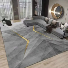 Simple Geometric Crystal Pile Carpet Non Slip Living Room Rug