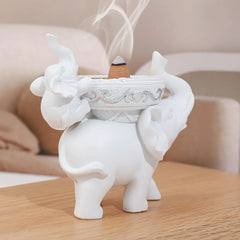 Elephant Figurine Candy Tray Key Bowl Storage Desk Decor
