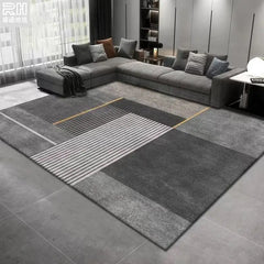 Simple Geometric Crystal Pile Carpet Non Slip Living Room Rug