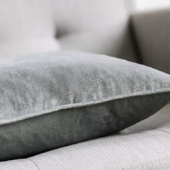 Dark Grey Velvet Throw Pillow Cover With Insert 20x20