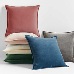 Dark Grey Velvet Throw Pillow Cover With Insert 20x20