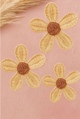 Rattan Daisy Wall Decor Boho Nursery Kids Room Handmade